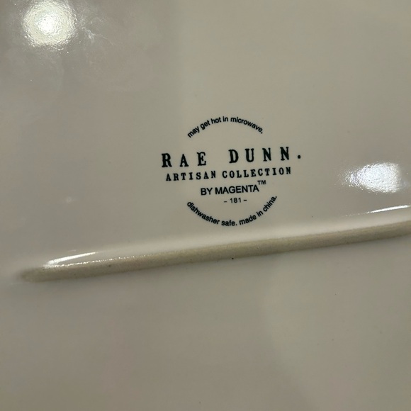 Rae Dunn SANTA’S REINDEER Christmas Platter Ceramic Donner Blitzen Comet NEW - Picture 3 of 4